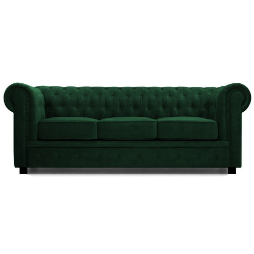 диван прямой трехместный честерфилд зеленый 220 см в Нижневартовске