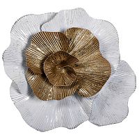декор настенный цветок 1 бело-золотой в Нижневартовске