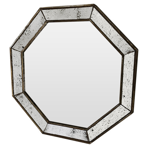 зеркало венецианское восьмиугольное состаренное в черной раме antique colossal в Нижневартовске