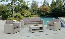 комплект мебели с диваном afm светло-серый на 4 персоны в Нижневартовске