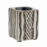 подсвечник квадратный коричневый с декором peacock, 30 см в Нижневартовске