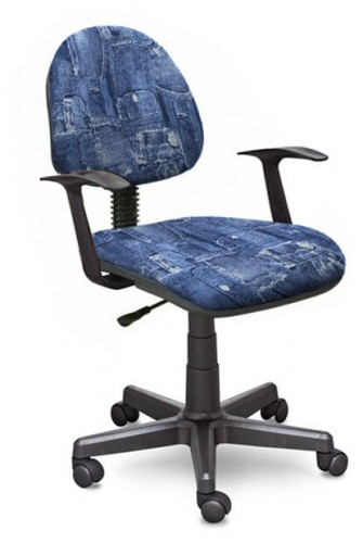 детское компьютерное кресло с подлокотниками регал-30, синий джинс в Нижневартовске