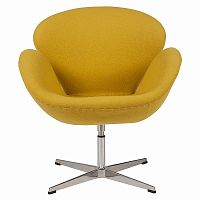 кресло swan chair желтое в Нижневартовске