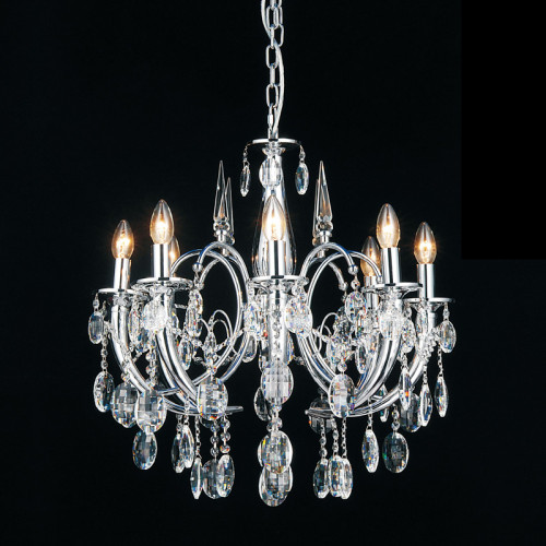 люстра md103908-8a от illuminati прозрачная/ хром в Нижневартовске