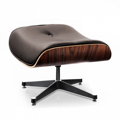 оттоманка lounge кожа класса премиум черная в Нижневартовске