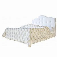 кровать двуспальная 160х200 белая из экокожи palace в Нижневартовске