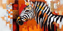 картина маслом зебра разноцветный в Нижневартовске