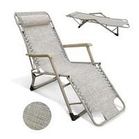 шезлонг прима-люкс бежевый в Нижневартовске