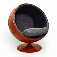 кресло ball chair оранжево-черное в Нижневартовске