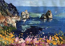 картина маслом морские скалы в Нижневартовске