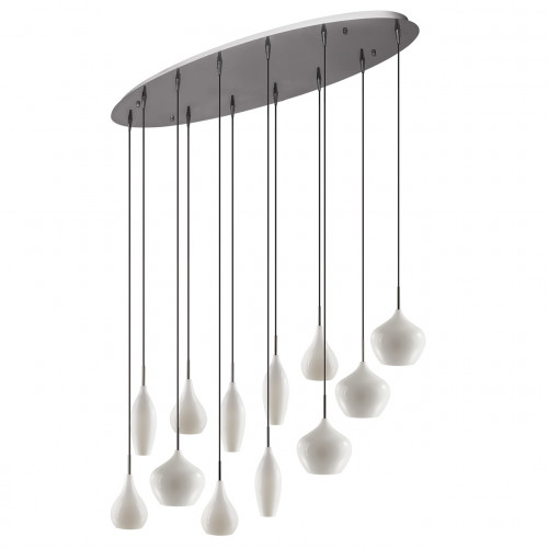 люстра дизайнерская shake хром белая в Нижневартовске