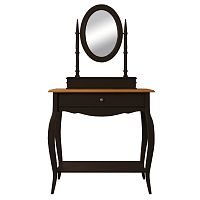 туалетный столик leontina black с зеркалом черный в Нижневартовске