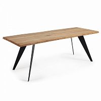 стол nack 220x100 черный, натуральный дуб c799m40 от la forma (ex julia grup) в Нижневартовске