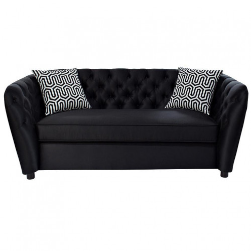 диван gd-zw-52802 двухместный прямой черный в Нижневартовске