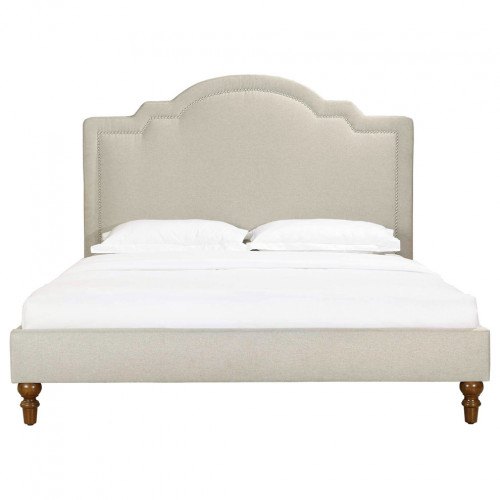 кровать двуспальная 160х200 бежевая cassis upholstered в Нижневартовске