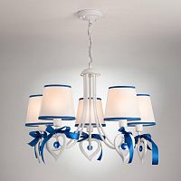 подвесная люстра eurosvet terry 60066/5 белый/синий в Нижневартовске
