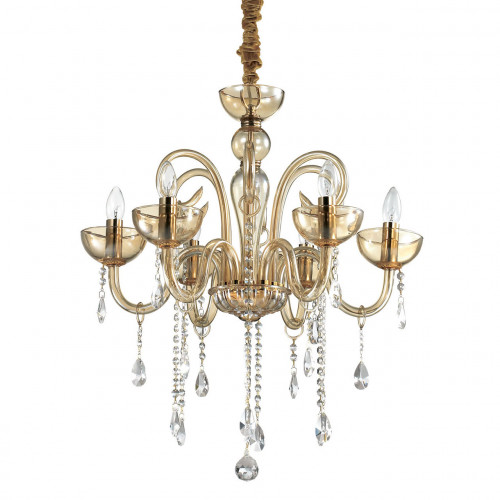 подвесная люстра ideal lux canaletto sp6 ambra в Нижневартовске