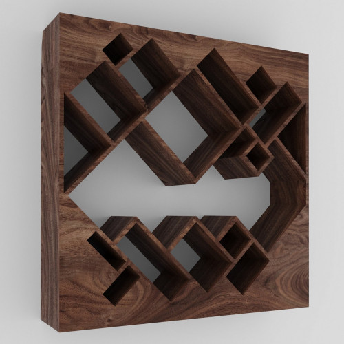 стеллаж геометрия орех от odingeniy в Нижневартовске