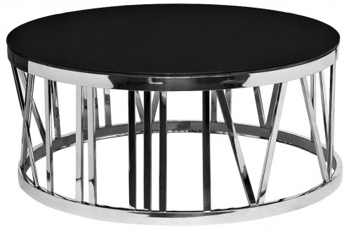 стол журнальный dali 42*100 черный, хром в Нижневартовске