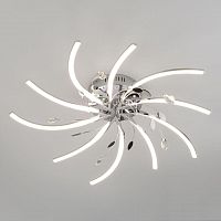 потолочная светодиодная люстра eurosvet windmill 90125/10 хром в Нижневартовске