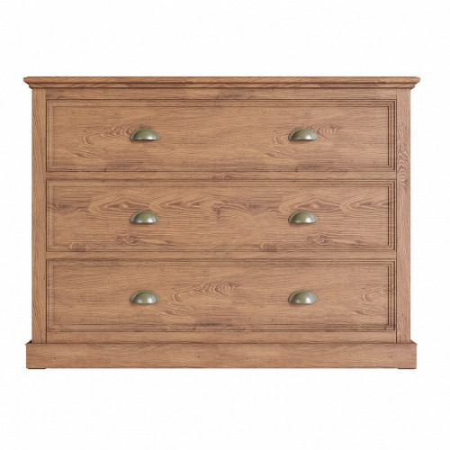 комод palermo natural с тремя ящиками коричневый в Нижневартовске