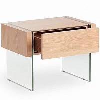 прикроватная тумбочка roble от angel cerda на прозраяных ножках дуб в Нижневартовске