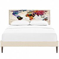 кровать двуспальная 180х200 белая aqua map by mark ashkenazi в Нижневартовске