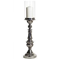 подсвечник серебряный металлический со стеклом, 63 см в Нижневартовске