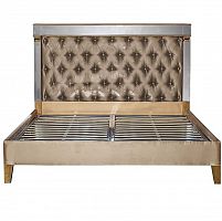 кровать двуспальная 180х200 с зеркальными вставками бежевая fuik в Нижневартовске