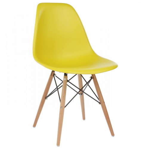 стул деревянный eames pc-015 yellow в Нижневартовске