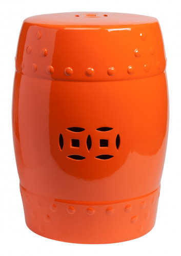 столик-табурет оранжевый керамический garden stool в Нижневартовске