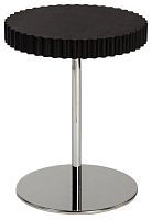 стол журнальный onduline 1 - ash wengé stained chromed metal 180392 черный в Нижневартовске