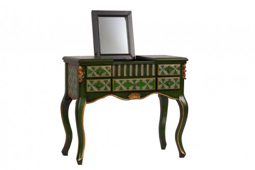 консоль с зеркалом la rochelle зелёная, золото в Нижневартовске