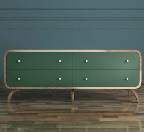 комод ellipse с изумрудными накладками в Нижневартовске