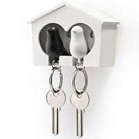 держатель+брелок для ключей двойной sparrow белый-черный в Нижневартовске