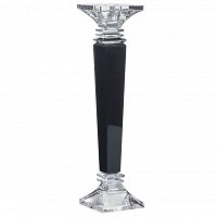 подсвечник хрустальный квадратный на черной ножке, 34 см в Нижневартовске