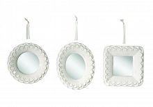 комплект зеркал белых с лентами tenerezza, 3 штуки в Нижневартовске