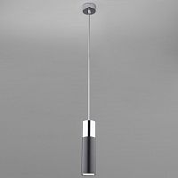 подвесной светильник eurosvet double topper 50135/1 led хром/черный в Нижневартовске