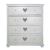 комод adelina 4 ящика белый в Нижневартовске