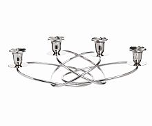 подсвечник металлический серебряный на 4 свечи katie, 34 см в Нижневартовске