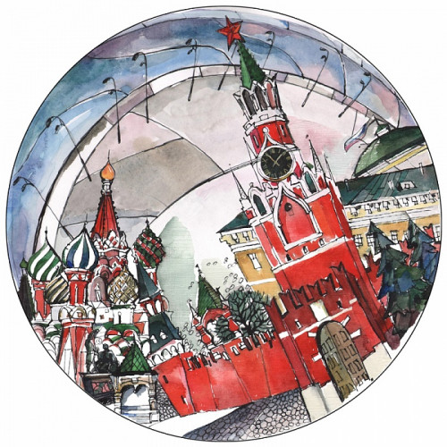 тарелка сувенирная спасская башня в Нижневартовске