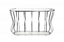 консоль серебряная с прозрачным стеклом 127x45x76 см в Нижневартовске