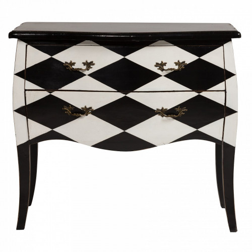 комод arlequin черно-белые ромбы в Нижневартовске