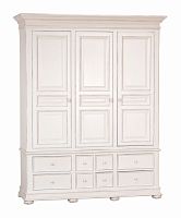 шкаф платяной трехдверный нордик с состариванием белый в Нижневартовске