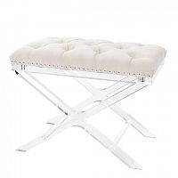 табуретка bruno от eichholtz белый/прозрачный в Нижневартовске