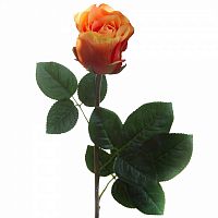 искусственный цветок роза оранжево-пурпурная 50 см в Нижневартовске