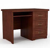 стол компьютерный с тумбой ясень-старая вишня 100х60х75 коричневый в Нижневартовске