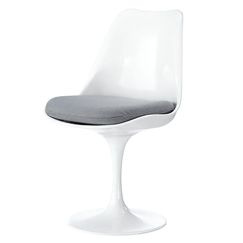 стул tulip белый с серой подушкой в Нижневартовске