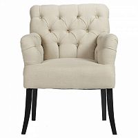кресло мягкое с каретной стяжкой белое castro armchair в Нижневартовске