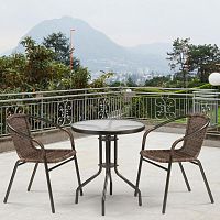 комплект плетеной мебели асоль-1 коричневый на 2 персоны в Нижневартовске